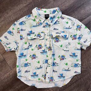 Her Universe Shirt, Lilo and Stitch Top, Button Up Shirt, Adult Stitch Shirt, Bu